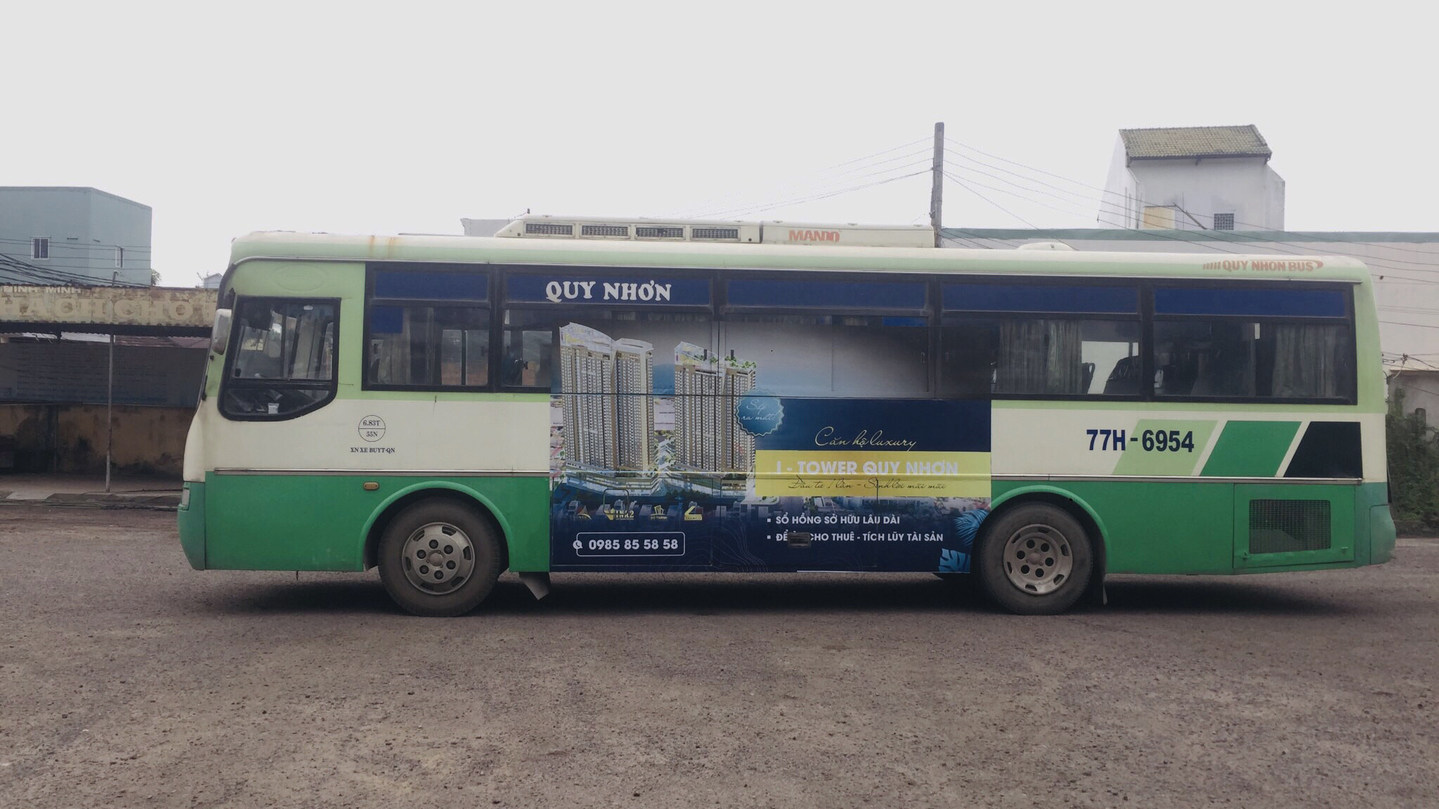 Quảng cáo xe bus tuyến T1 - Xe bus Quy Nhơn