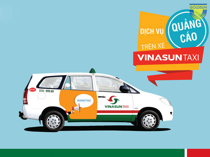 Quảng cáo xe taxi Vinasun