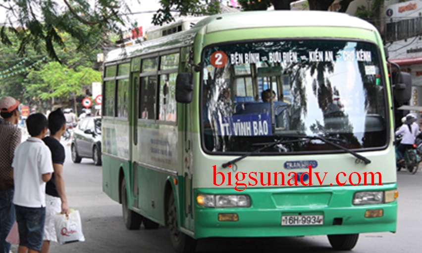 Quảng cáo trên xe bus Hải Phòng