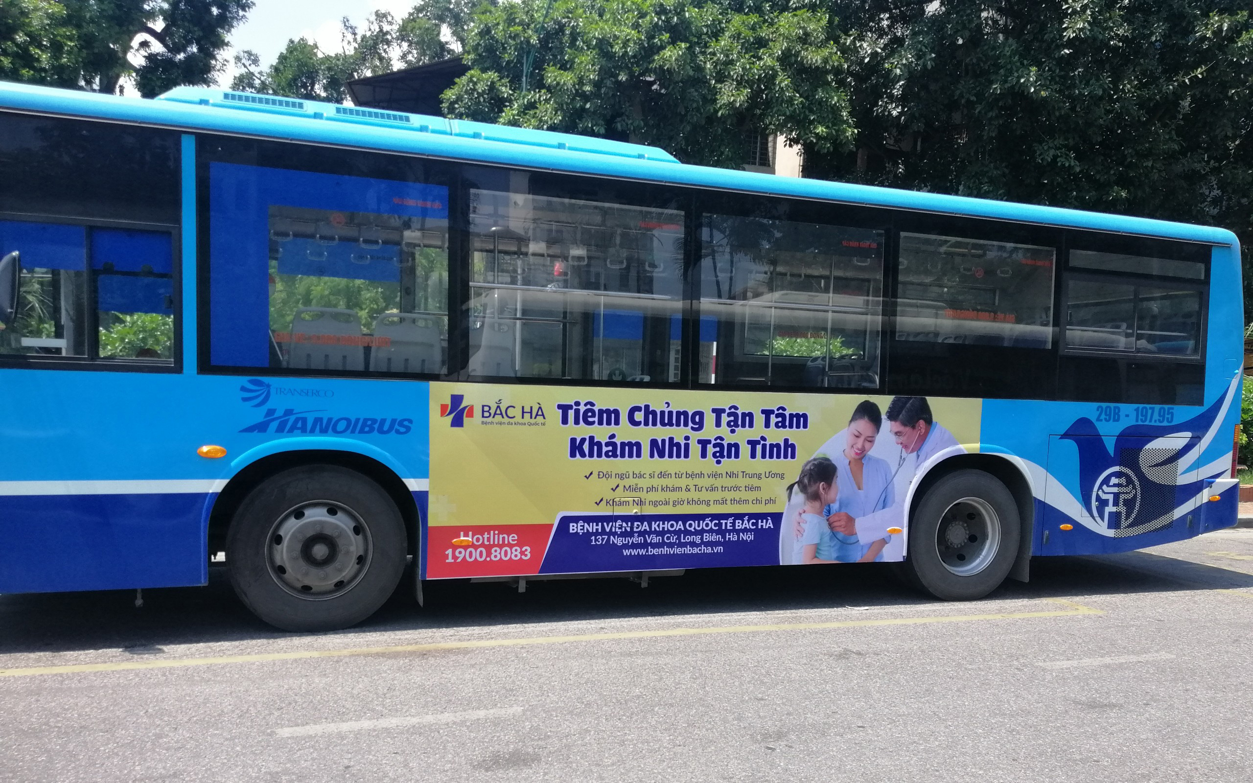Quảng cáo xe bus tuyến 10B - Xe bus Hà Nội