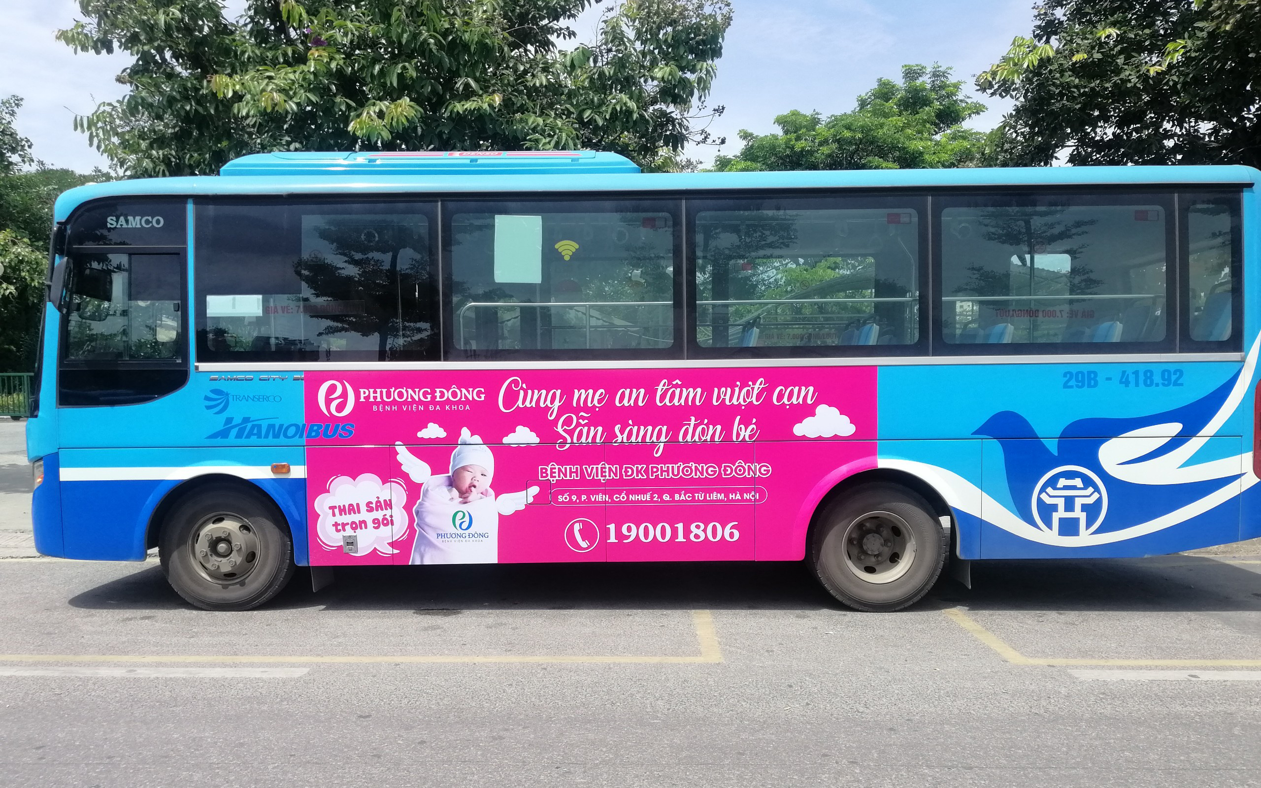 Quảng cáo xe bus tuyến 19 - Xe bus Hà Nội