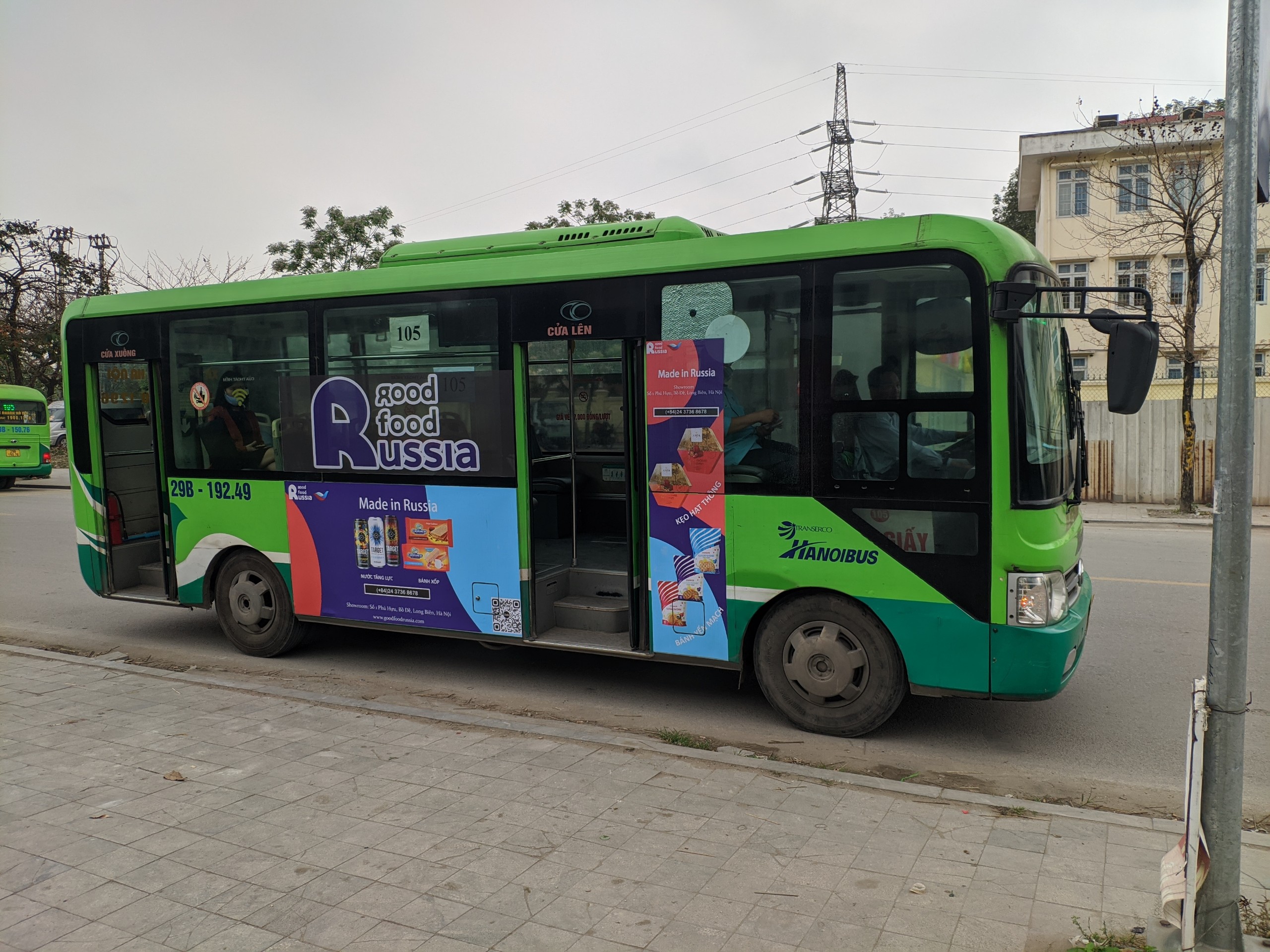 Quảng cáo xe bus tuyến 105 - Xe bus Hà Nội